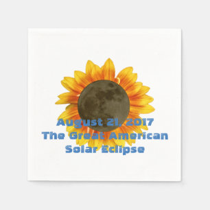 2017 Solar Eclipse, Sunflower Edition Napkin