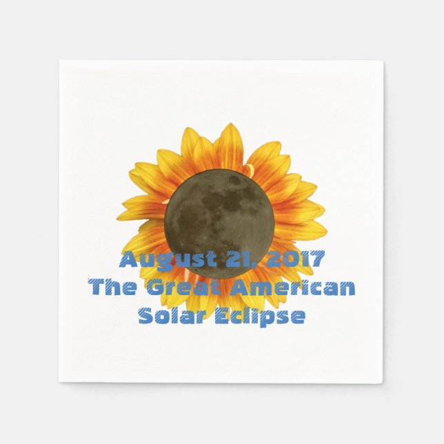 2017 Solar Eclipse, Sunflower Edition Napkin (Front)