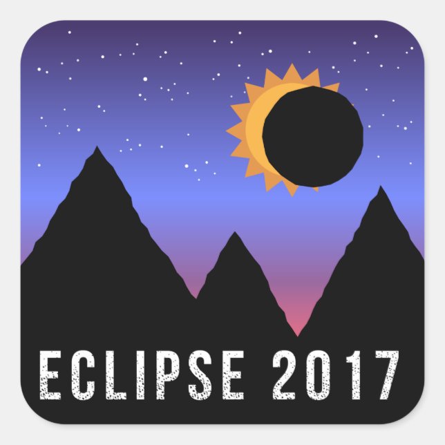 2017 Solar Eclipse Themed Stickers (Front)
