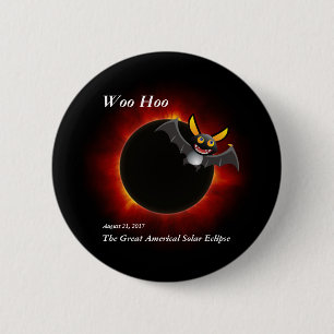 2017 Solar Eclipse, Vampire Edition 6 Cm Round Badge