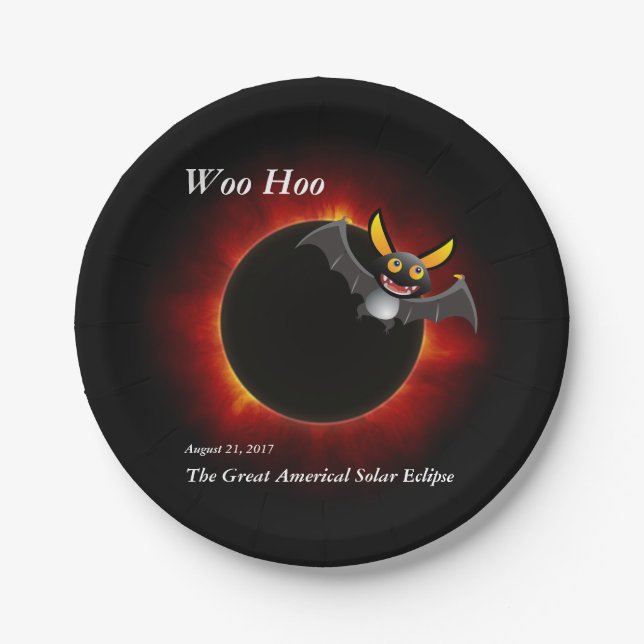 2017 Solar Eclipse, Vampire Edition Paper Plate (Front)