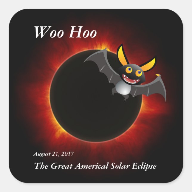 2017 Solar Eclipse, Vampire Edition Square Sticker (Front)