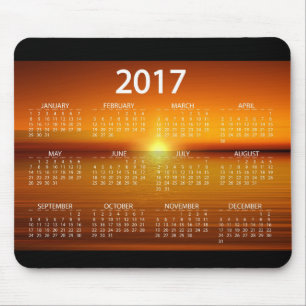 2017 Sunset Calendars Mouse Pad