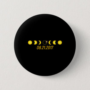 2017 Total Solar Eclipse  6 Cm Round Badge