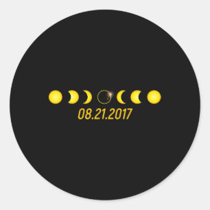 2017 Total Solar Eclipse  Classic Round Sticker