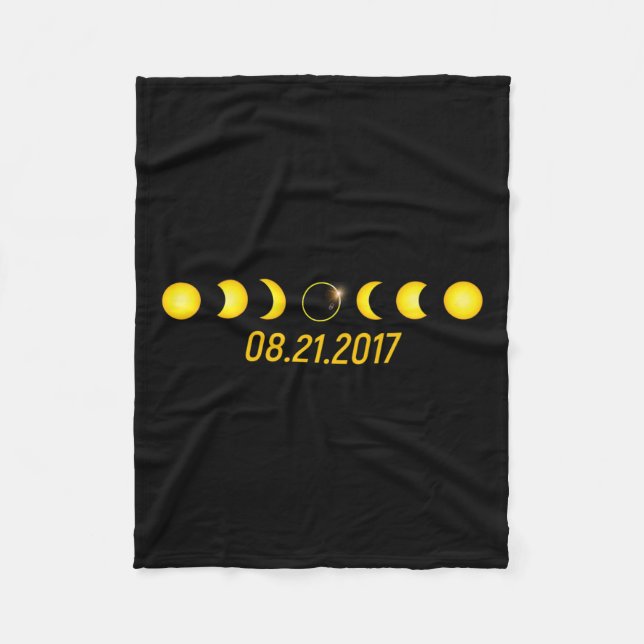2017 Total Solar Eclipse  Fleece Blanket (Front)