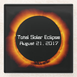 2017 Total Solar Eclipse Glass Coaster