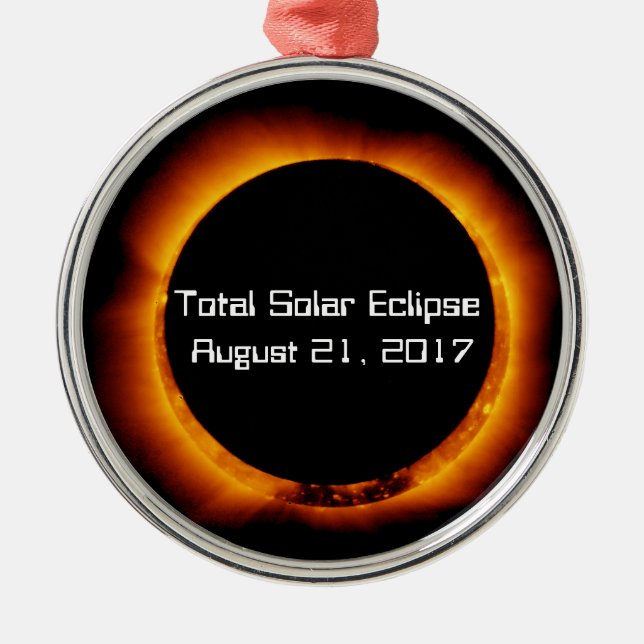 2017 Total Solar Eclipse Metal Ornament (Front)
