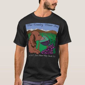 2017 Wine Country Wiener Fest T-shirt on black