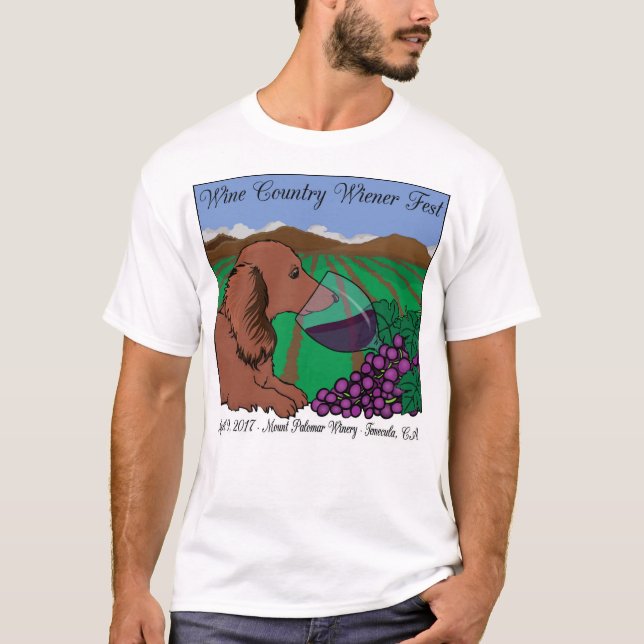 2017 Wine Country Wiener Fest T-shirt on white (Front)