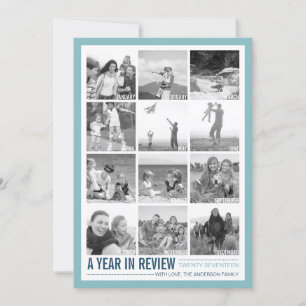 2017 Year in Review 12 Photo Collage Holiday Card