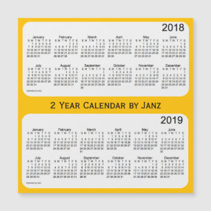 2018-2019 Gold 2 Year Calendar by Janz