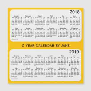 2018-2019 Gold 2 Year Calendar by Janz