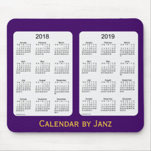 2018-2019 Purple Calendar by Janz Mousepad