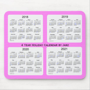 2018-2021 Violet Holiday Calendar by Janz Mouse Pad