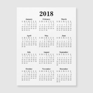 2018 Blank Calendar