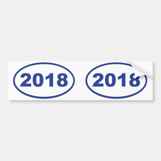 2018 blue bumper sticker (Front)