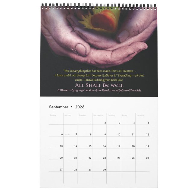 2018 Calendar AN ANAMCHARA SAMPLER (Sep 2026)