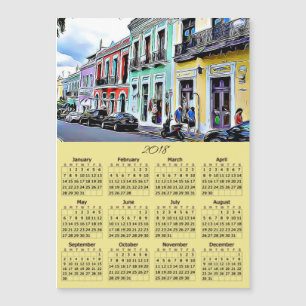 2018 Calendar Magnetic Puerto Rico Card