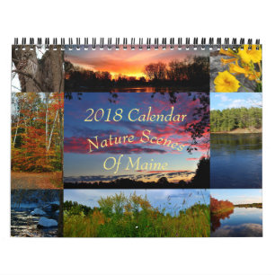 2018 Calendar Nature Scenes Of Maine