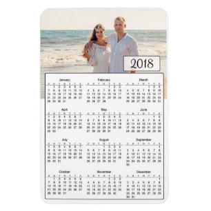 2018 Calendar Personalised Couple Photo Magnet