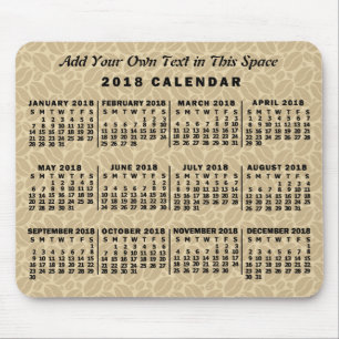 2018 Calendar (See Description for New Version) Mouse Pad