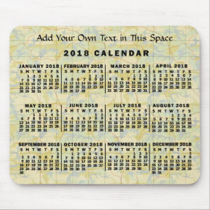 2018 Calendar (See Description for New Version) Mouse Pad