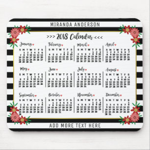2018 Calendar (See Description for New Version) Mouse Pad
