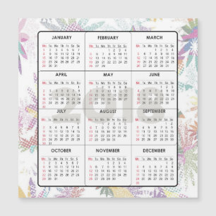 2018 Calendar Square Magnetic Card