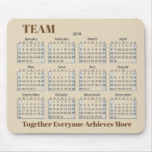 2018 Calendar TEAM