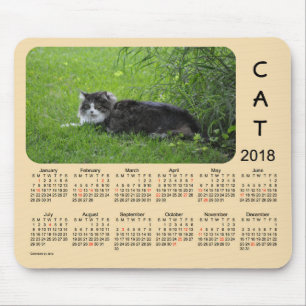 2018 Cat Holiday Calendar by Janz Mouse Pad