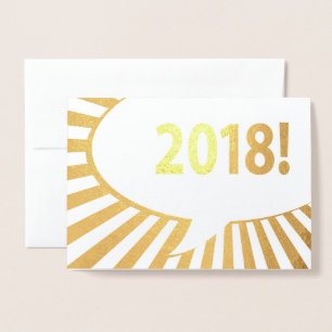 2018 comic bubble gold foil card