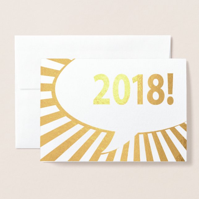 2018 comic bubble gold foil card (Front With Envelope)