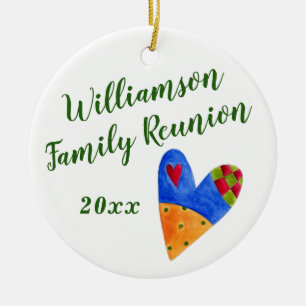 2018 Folk Family Reunion Souvenir Christmas Gift Ceramic Tree Decoration