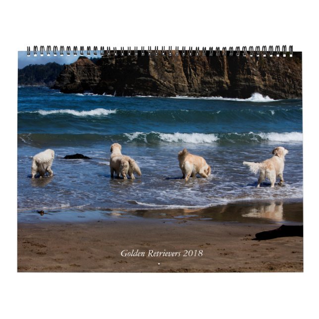 2018 Golden Retriever Calendar (Cover)
