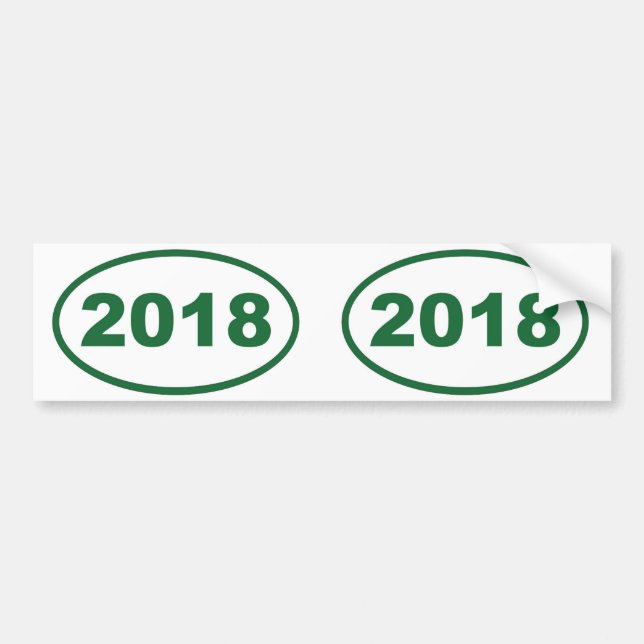 2018 green bumper sticker (Front)