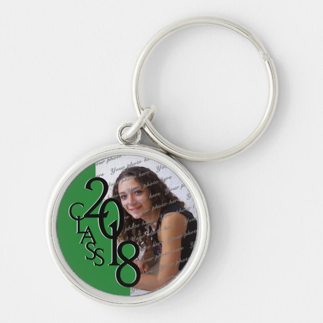 2018 Green Graduation Keepsake Key Ring (Front)