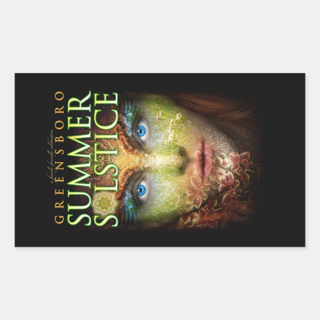 2018 Greensboro Summer Solstice Festival Souvenir Rectangular Sticker (Front)