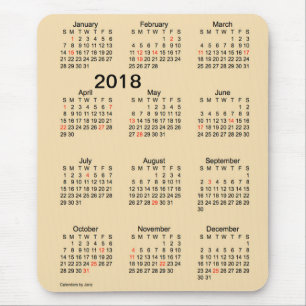 2018 Large Print Holiday Wheat Calendar by Janz Mouse Pad