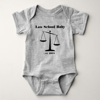 2018 Law School Baby Romper (Black Ink) Baby Bodysuit