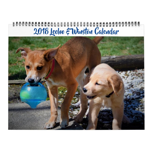 2018 Leeloo & Winston Large 2 Page Calendar (Cover)