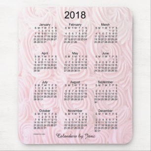 2018 Pink Frosting Calendar by Janz Mouse Pad