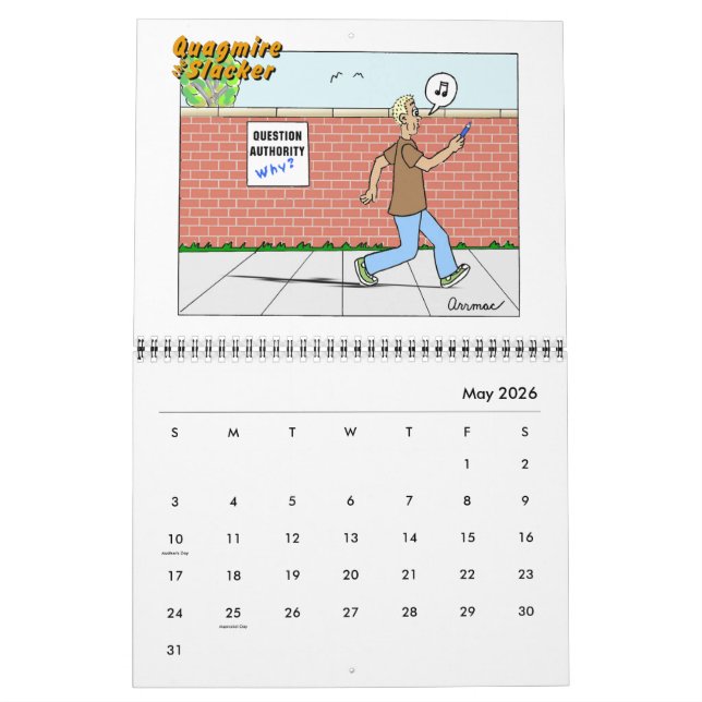 2018 Quagmire the Slacker Calendar (May 2026)