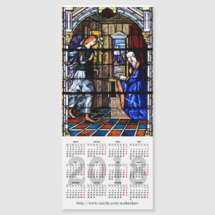 2018 stained glass calendar magnetic card