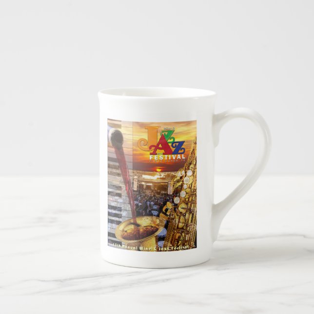 2018 Wine & Jazz Poster on Bone China Mug (Right)