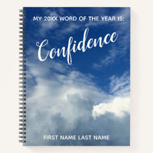 2018 Word of the Year Confidence Dramatic Clouds Notebook