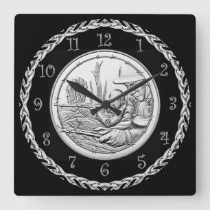 2018 WWI Doughboys Centennial Army Medal Image ~   Square Wall Clock