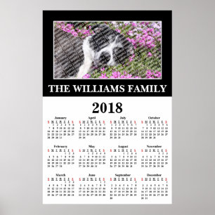 2018 Your Favourite Photo Custom Calendar Poster
