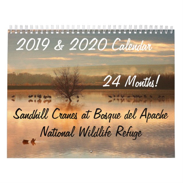 2019/2020 Crane Birds Animals Wildlife Refuge Calendar (Cover)