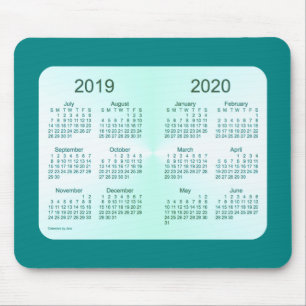 2019-2020 School Year Teal Calendar by Janz Mouse Pad